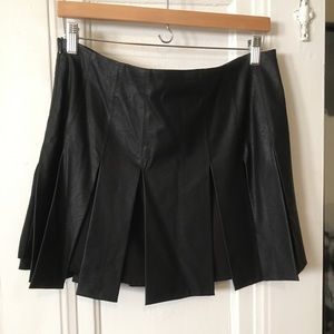 Zara vegan leather car wash skirt, size large